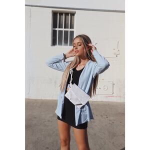 Magali White Vegan Snakeskin Hip Bag